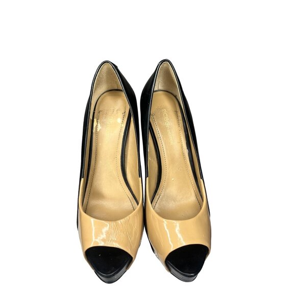 BCBGeneration Heels Size 8 1/2 Black/Beige Business Casual Classic Comfortable - Picture 12 of 16